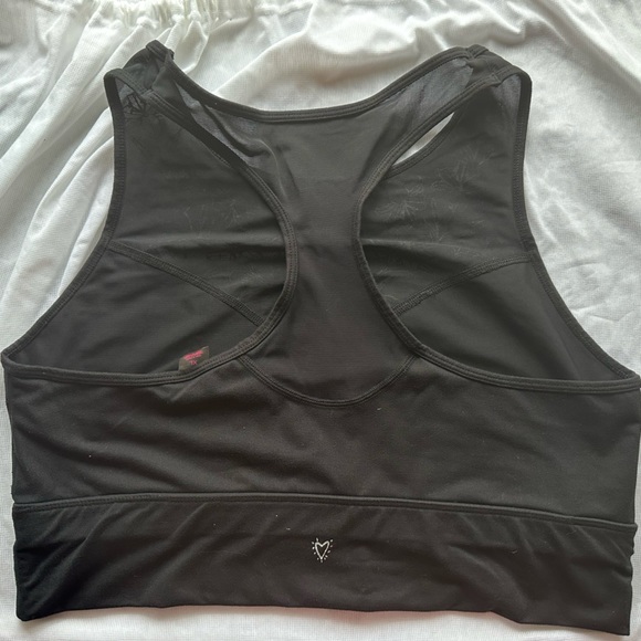 Betsy Johnson Performance Black & Mesh Racerback Sports Bra - Picture 7 of 8
